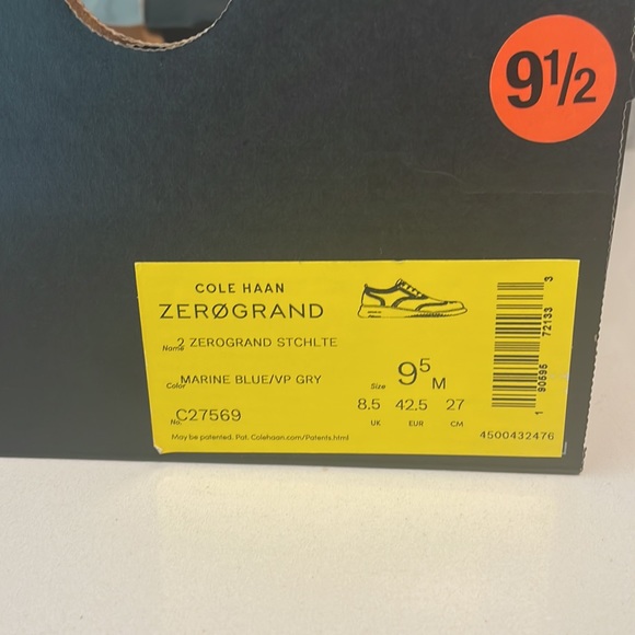 NEVER WORN! Cole Haan ZeroGrand size 9 1/2 BRAND NEW - Picture 4 of 4